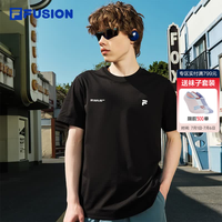 FILA FUSION 男子速干T恤 正黑色 L
