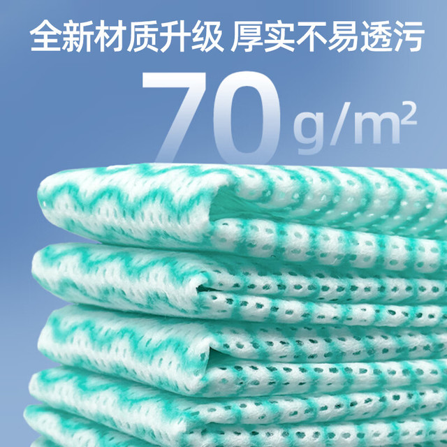 小植家 一次性抹布懒人抹布干湿两用加厚洗碗布可反复使用 厨房湿抹布60抽*3包