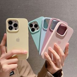 苹果15手机壳13液态全包iPhone16pro硅胶简约13防摔14网红12软壳