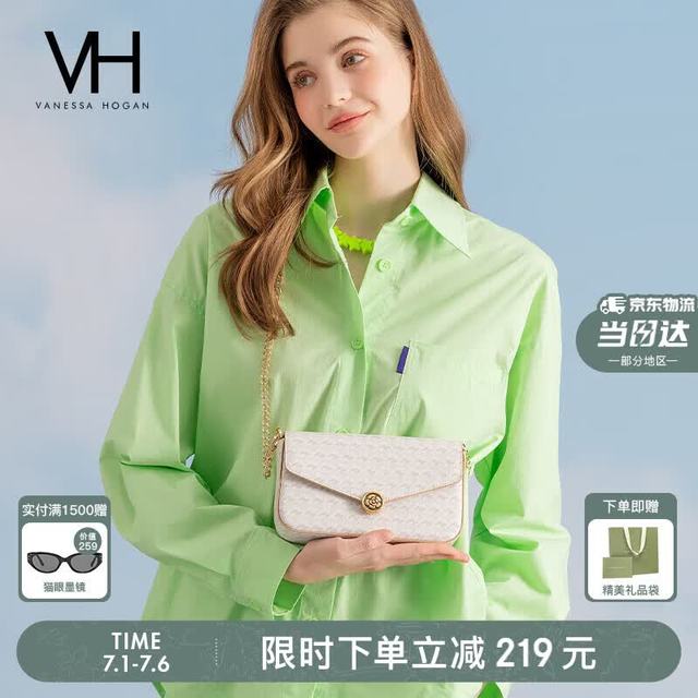 VANESSA HOGAN VH 女包 山茶花信封包 链条小包 单肩斜挎包