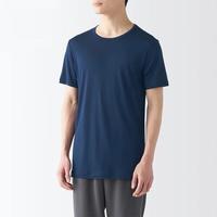 限尺码：無印良品 MUJI 无印良品 男式 莱赛尔 圆领 短袖T恤 男士男款夏季