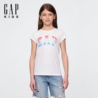 百亿补贴：Gap 女童2025夏季新款LOGO印花百搭短袖T恤儿童装上衣美版781862