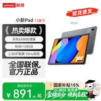 联想 小新Pad 11英寸平板学生电脑AI学习办公娱乐影音 8G+128GB 标配 2.5K高清护眼大屏