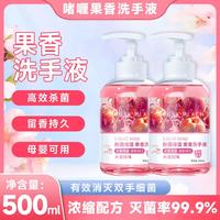 圣洁康 洗手液泡沫型家用抑菌按压瓶香氛家庭装持久留香温和清洁孕婴 洗手液500ml*2瓶