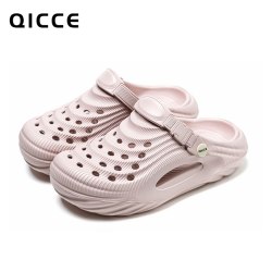 QICCE 轻臣 朔风 QL9051-01 洞洞鞋 男女情侣款 36-37 白色 防滑 EVA