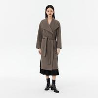LILY 女士绵羊毛含山羊绒长款毛呢外套