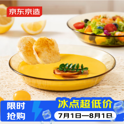 京东京造 盘子 蒸烤适用 沙拉碗盘餐具加大口径19cm*2