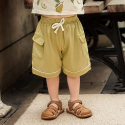 嫚熙 宝宝短裤五分裤开春流行休闲裤宽松好看洋气小孩外出夏季裤子