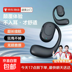 好东西 挂耳蓝牙耳机左耳不入耳运动骑行开车通话苹果华为小米手机 黑色