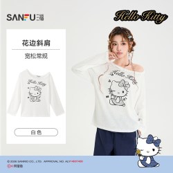 三福 女士长袖T恤 525901