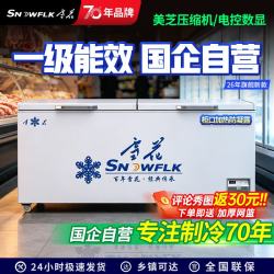 雪花 SNWFLK）冰柜743升商用大容量全冷冻卧式冰柜家用冷藏冷冻两用冷柜商用大冰柜一级能效冷冻