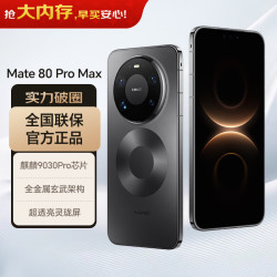 华为 Mate 80 Pro Max 手机 16GB+512GB 极夜黑