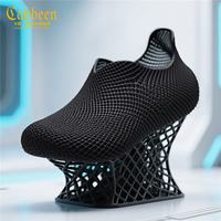 卡宾 拖鞋男2026新款3D打印科技感休闲网面潮流运动包头凉拖 黑色 38