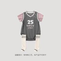 巴厘小猪 男宝宝夏季短袖包屁衣 2件套