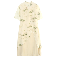 宝莲朵 国风改良旗袍盘扣连衣裙