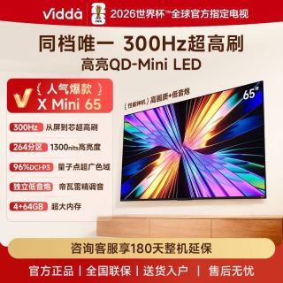 Vidda X Mini 26款 65英寸海信电视 300Hz高刷 QD-Mini LED电视机