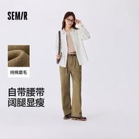 森马 休闲裤阔腿长裤宽松慵懒风夏显瘦字母阔腿裤百搭防晒