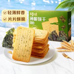 百草味 海苔薄脆饼干308g
