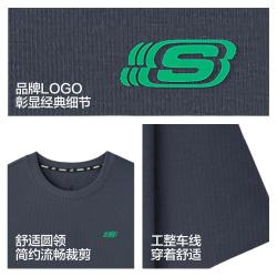 斯凯奇 透气 纯棉短袖T恤