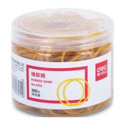 得力 3215 高弹力不易断 100g筒装 橡皮筋