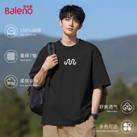 班尼路 夏季新款100%棉宽松短袖T恤