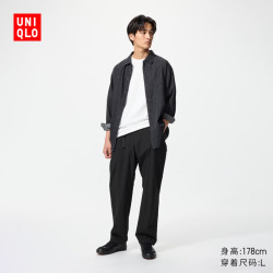 优衣库 男装弹力休闲长裤 482918