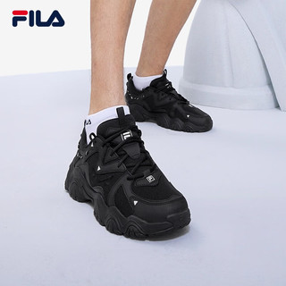 FILA斐乐 猫爪4代男鞋 复古老爹鞋 黑-BK 45
