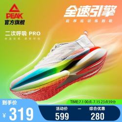 匹克 态极二次呼吸Pro碳板跑鞋男鞋夏季透气竞训马拉松运动鞋DH520211 乳白/蓝 42