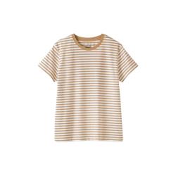 無印良品 MUJI 天竺织圆领短袖T恤 女士上衣