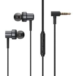纽曼 磁吸设计 有线耳机 线控耳麦 磁吸耳头  有线充电 铁灰色 3.5mm