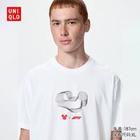 优衣库 488131 Disney x F1®联名印花 白色 XL 男装短袖T恤