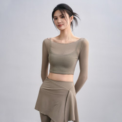 ACKDCS 女款瑜伽服长袖运动T恤