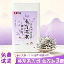 茗满江 张家界高山紫金莓茶紫芽养生茶60g罐装