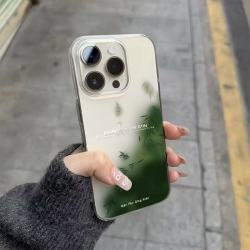 今日必买：英文雨中竹影适用iPhone11-17系列苹果手机壳
