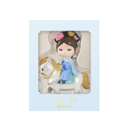 恭王府 IP十公主骑马摆件 中国风手办 博物馆文创生日毕业伴手礼物女生 蓝色 盒装 可爱萌