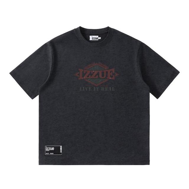 I.T izzue男式夏季薄款运动休闲合体透气五分短袖T