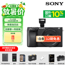 索尼 Alpha 6400K APS-C画幅标准单镜套装 SELP1650二代镜头 ILCE-6400K/A6400K 黑色 A6400K