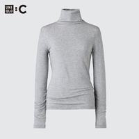 优衣库 HEATTECH EXTRA WARM混纺高领T恤/长袖女装9%羊绒478954