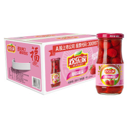 欢乐家 草莓罐头 256g*12瓶