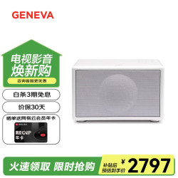 日内瓦之声 吉年瓦兰(GENEVA)日内瓦之声Classic S立体声HI-FI音箱家用多功能一体机桌面音响 隽永白