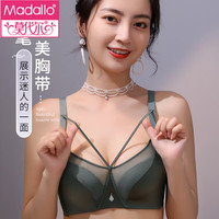 莫代尔 内衣女士胸罩小胸加厚聚拢上托防下垂收副乳调整型无钢圈文胸套装 188 香槟白单件 S 32/70(上薄下厚)