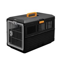 爱丽思 狗笼子宠物航空箱 可折叠 黑/橙 FC670 适用于20kg内宠物