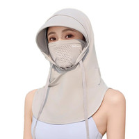猫人 女士防晒面罩帽 高端透气冰丝全脸头套