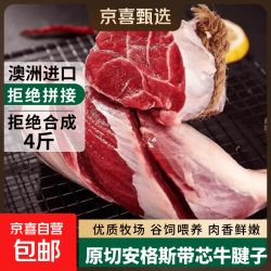 澳洲谷饲安格斯原切牛腱子4斤2斤澳洲安格斯牛肉卤牛肉生鲜食材 澳洲原切牛腱子+送卤料包