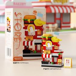 梅肯斯姆 双层街景小店系列 K479叠享汉堡 357颗粒