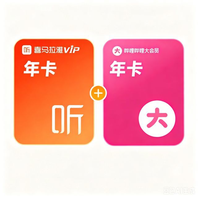 bilibili 哔哩哔哩 喜马拉雅 vip会员年卡+京东/B站/QQ音乐年卡（买一得二）