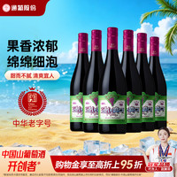 通化葡萄酒 爽口山葡萄加气露酒 720ml*6瓶