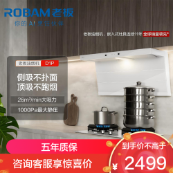 老板 大吸力烟机 白色小黑翼D1P油烟机27A16-D1P