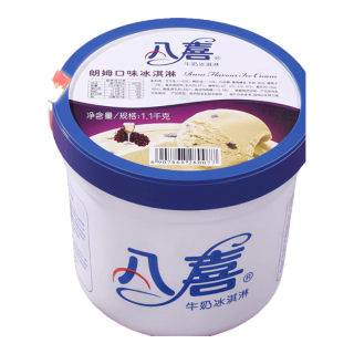 八喜 冰淇淋组合装 巧克力+朗姆 1100g*2桶