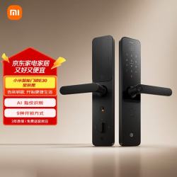 小米 XMZNMST12LK 指纹密码解锁 星辰黑 智能门锁